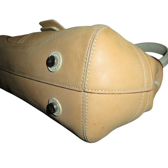 Coach 90's Vintage Soho Vachetta leather top handle suede lining Sufflette bag - Picture 7 of 14